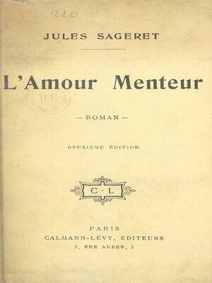 cover image of L'amour menteur